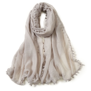 Beige Elvia cotton scarf