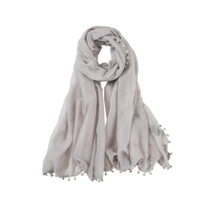 Elvia gray cotton scarf