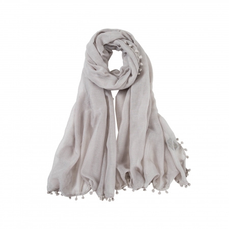 Elvia gray cotton scarf