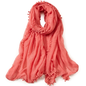 Elvia light pink cotton scarf