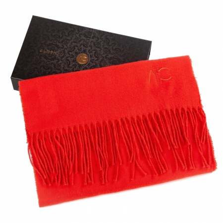 Dolce Caldo Red Cashmere Scarf