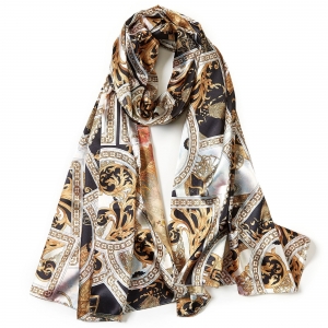 Silk touch scarf KING STYLE WHITE
