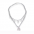 MOON NECKLACE SILVERBLACK