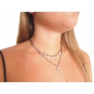 MOON NECKLACE SILVERBLACK
