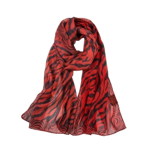 Red Zebra Vera Silk Veil